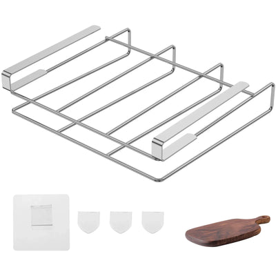 Under Cabinet Cutting Board Organizer Holder Kitchen Hanging Chopping Board Pot Lid Kitchenware Storage Rack Stainless Steel by Smarsty