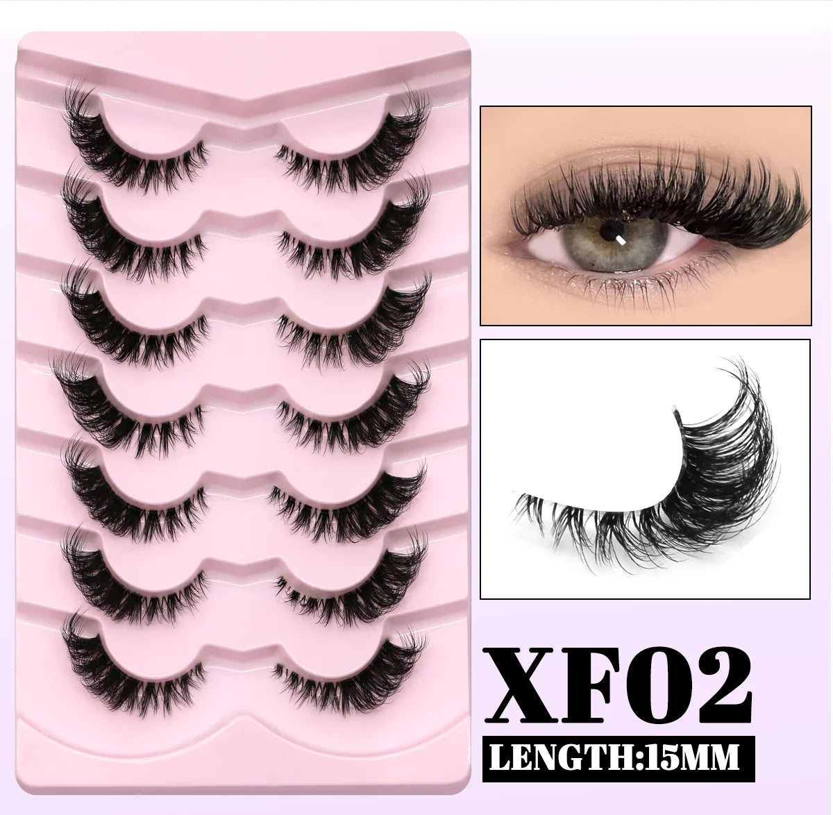 GROINNEYA Winged Cat Eye Faux Mink Lashes - Smarsty