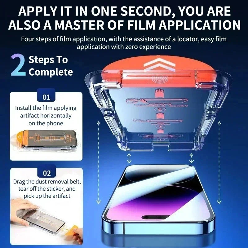 3pcs HD Tempered Glass Screen Protectors for iPhone 17 16 Pro Max 15 14 11 12 13 mini Scratch-Proof Dust-Free Installation - Smarsty