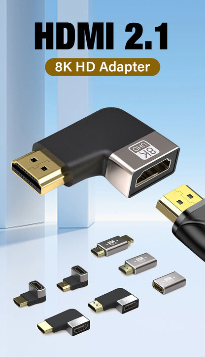 8K HDMI 2.1 Right Angle Cable for Easy Connections - Smarsty