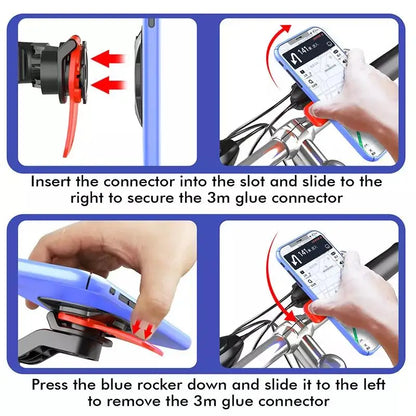 Handlebar Phone Mount With Shock Absorption Quick Lock - Smarsty