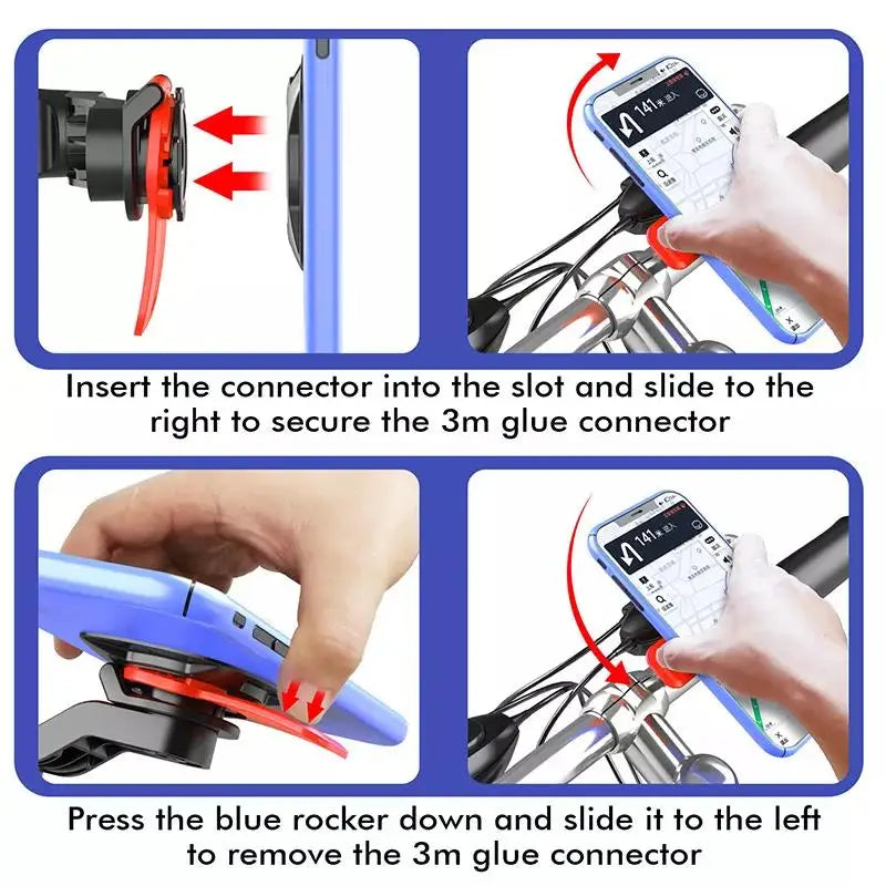 Handlebar Phone Mount With Shock Absorption Quick Lock - Smarsty