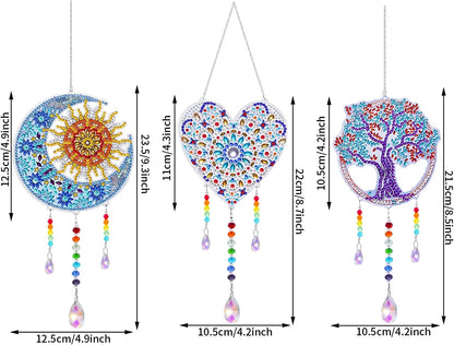 Acrylic Double-Sided Crystal Diamond Painting Wind Chimes - Smarsty