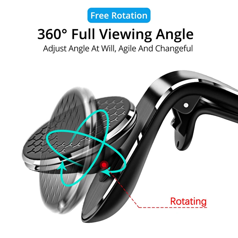 Magnetic Car Phone Holder Air Vent Clip Mount Rotatable - Smarsty