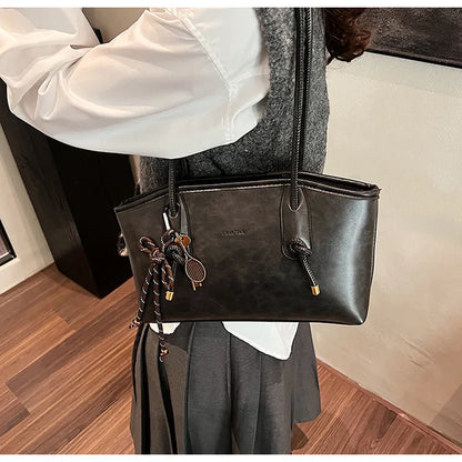 PU Leather Shoulder Bag For Women Versatile Crossbody Tote - Smarsty