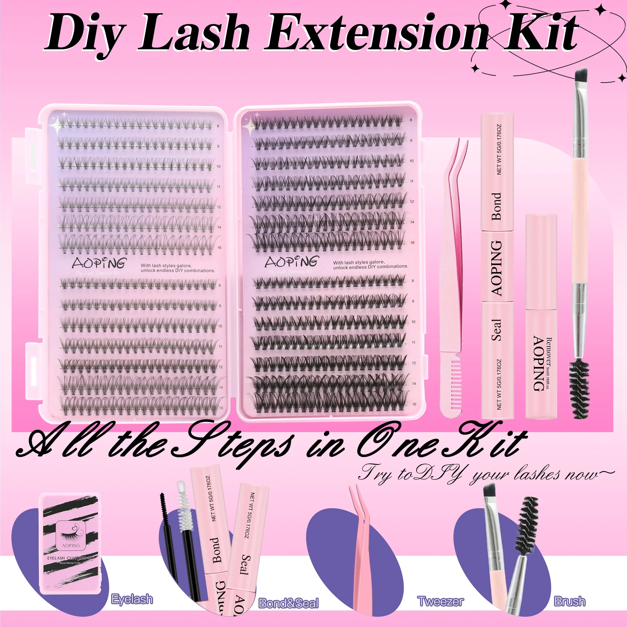 DIY False Eyelashes with Application Tools for All Styles - Smarsty