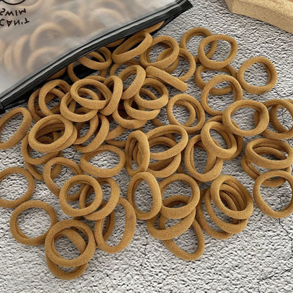 50 Pack Seamless Hair Ties Gentle No Damage Elastic - Smarsty