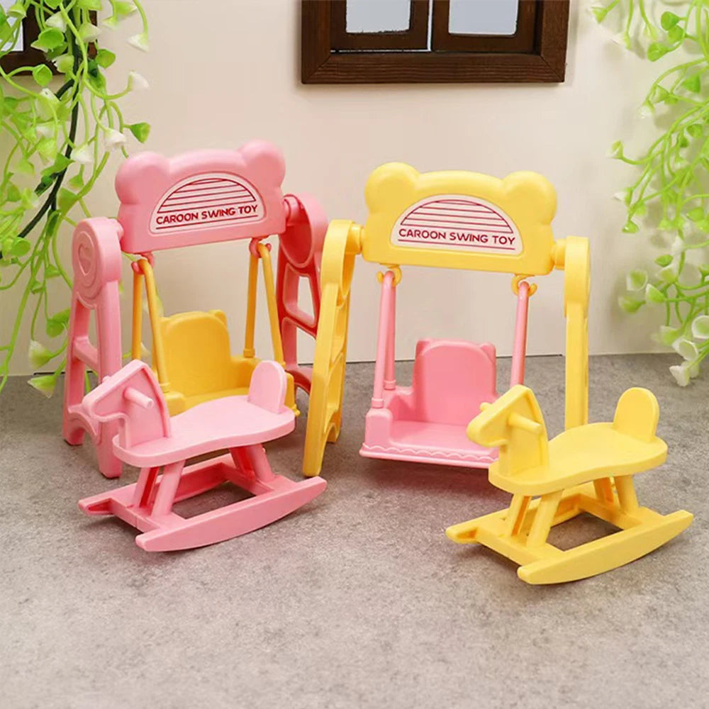 1:12 Dollhouse Miniature Cradle Crib Surround Bed Piano Table Set Furniture Kitchen Model Decor Toy Doll House Accessories