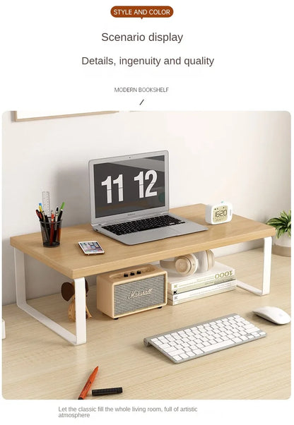 30/40/50cm Monitor Raised Shelf Office Laptop Bracket Desktop Computer Stand Desktop Rack Home Storage Holders Organizer by Smarsty