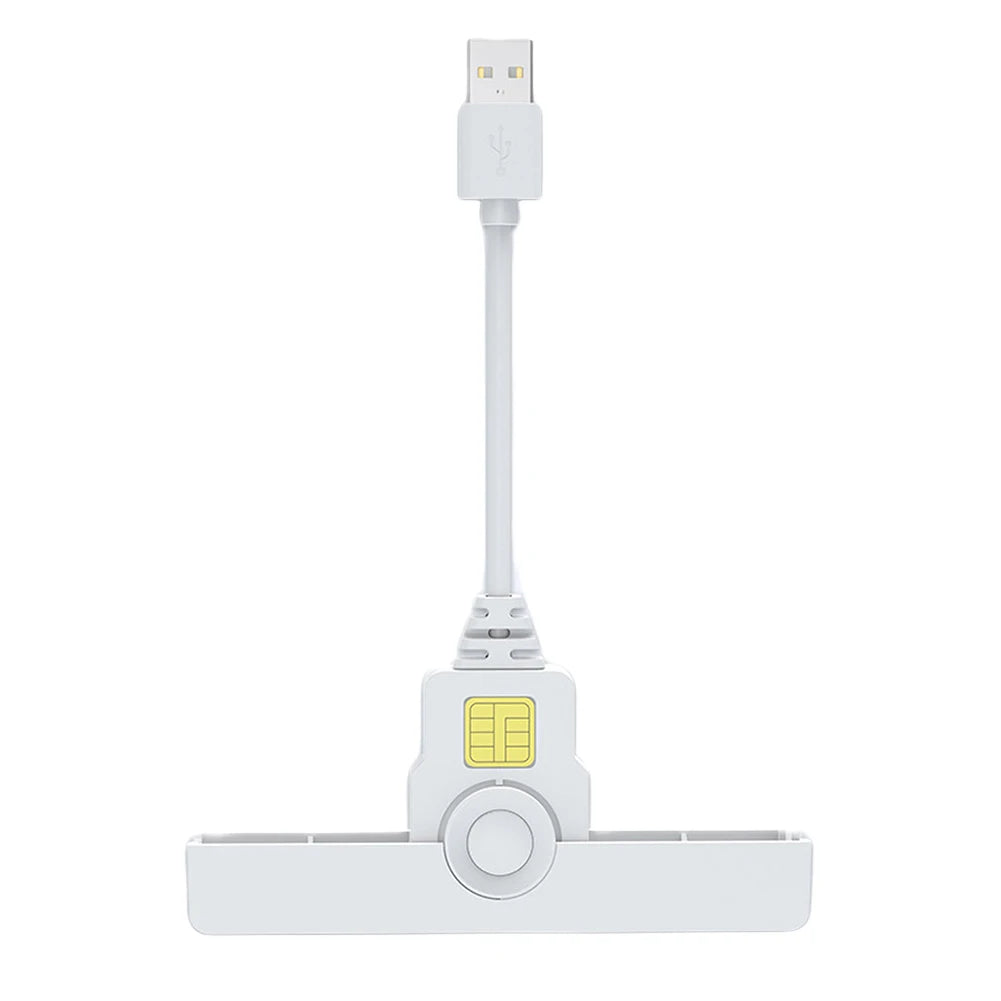 USB2.0/Type-C Smart Card Reader Foldable Common Access Card Reader CAC Reader Compatible for Windows/ OS/Android