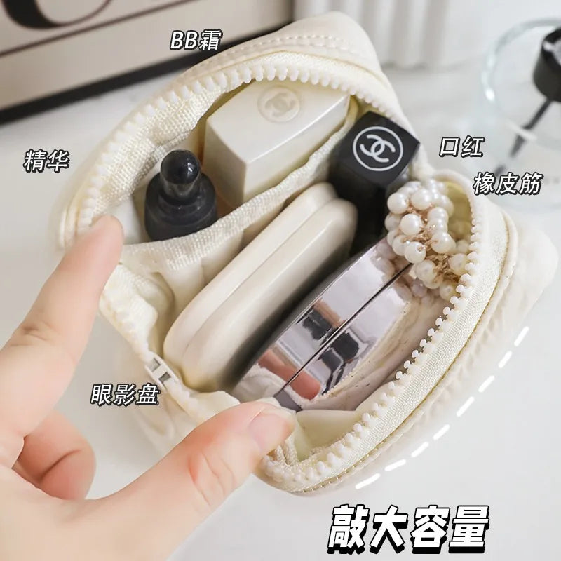 Portable Cosmetic Bag Zip Pouch For Travel Makeup Storage - Smarsty