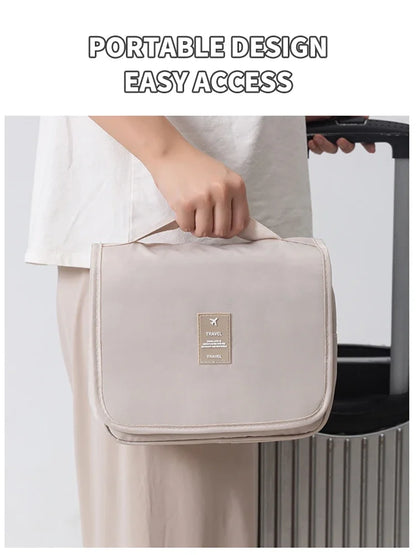 Capacity Dry Wet Separation Handheld Storage Bag Washable Bag Large Travel Multi Functional Hanging Makeup Bag With Hanging - Smarsty