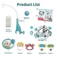Musical Baby Crib Mobile with Lights Music Projection for Infants Remote Control Crib Toys for Newborn Baby Mobile for Crib Toys - Smarsty