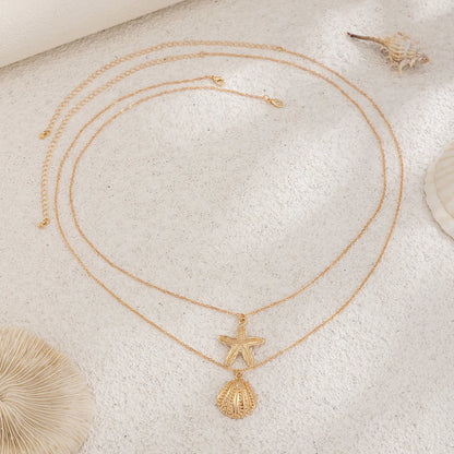 Charming Double Layer Sea Starfish Belly Chain Jewelry - Smarsty