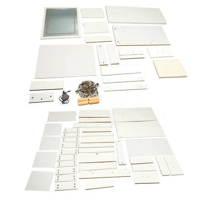 Vanity Table Dressing Table Modern Multi Functional Lighted Mirror Vanity Desk with Drawers Shelves Padded Stool for Bedroom