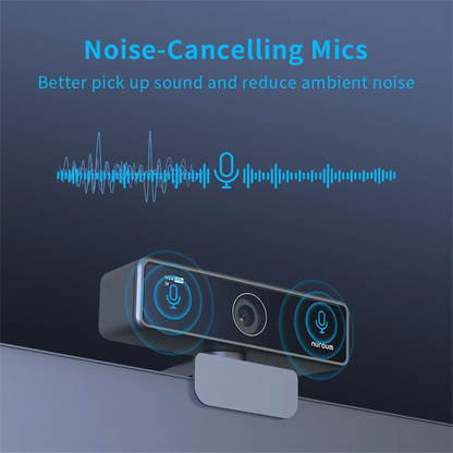 V11 2K Webcam for PC, 1080P 60FPS FHD 90° Web Camera with Microphone&Privacy Cover,USB Plug&Play for Mac/Laptop/Desktop/Computer