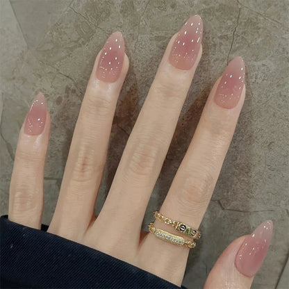 24 Pcs Metallic Cat Eye French Press On Nails - Smarsty