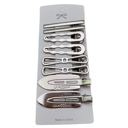 8PCS Silver Metal Hair Clips for Stylish Bangs - Smarsty