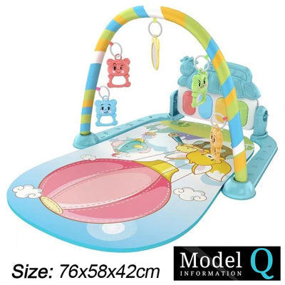 Baby Fitness Stand Music Play Gym Activity Toys Newborn Piano Crawling Blanket Pedal Game Pad Early Education 0-36 Months Gifts by Smarsty