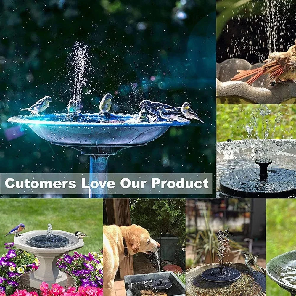 Solar Powered Mini Water Fountain for Bird Baths - Smarsty