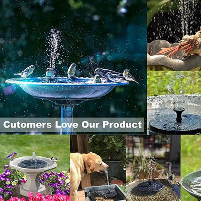 Solar Powered Mini Water Fountain for Bird Baths - Smarsty