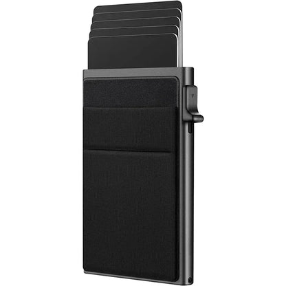 Anti Rfid Blocking Protected Magic ID Bank Credit Card Holder Men Thin Slim Minimalist Smart Magic Wallets Metal Cardholer Case