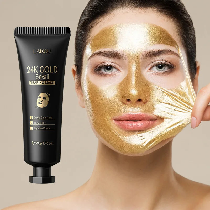24K Gold Sakura Peeling Face Mask for Anti Aging - Smarsty