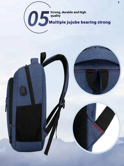 Nylon Backpack Simple And Fashionable Casual Backpack Business Commuting Computer Bag Large Capacity Backpack - Smarsty