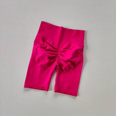 Women Yoga Shorts High Waist Sport Shorts Hip Push Up Soft Fitness Quick Dry Running Shorts Tummy Control Workout Gym Shorts - Smarsty