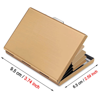 Card Holder Wallet Minimalist Slim Metal RFID Blocking Card Protector Pop Up Credit Card Wallets for Men - Smarsty