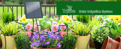 Solar Powered Automatic Drip Irrigation System for Gardens - Smarsty