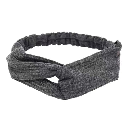 Boho Soft Elastic Headband For Women Vintage Cross Knot - Smarsty