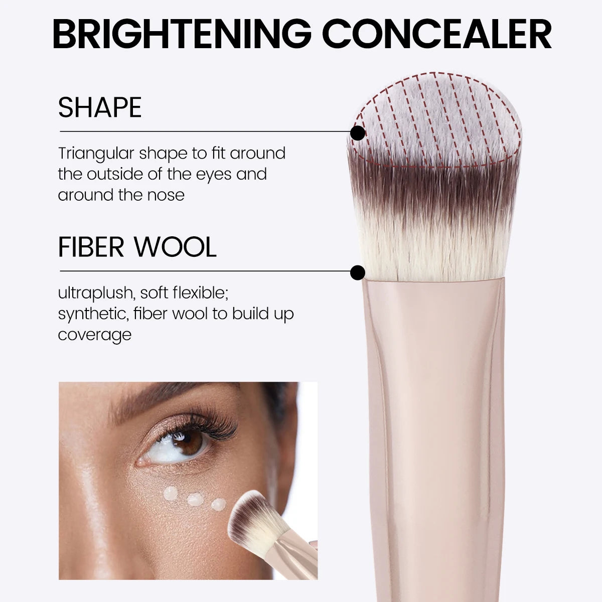 MAANGE Triangle Under Eye Concealer Brush for Flawless Blending - Smarsty