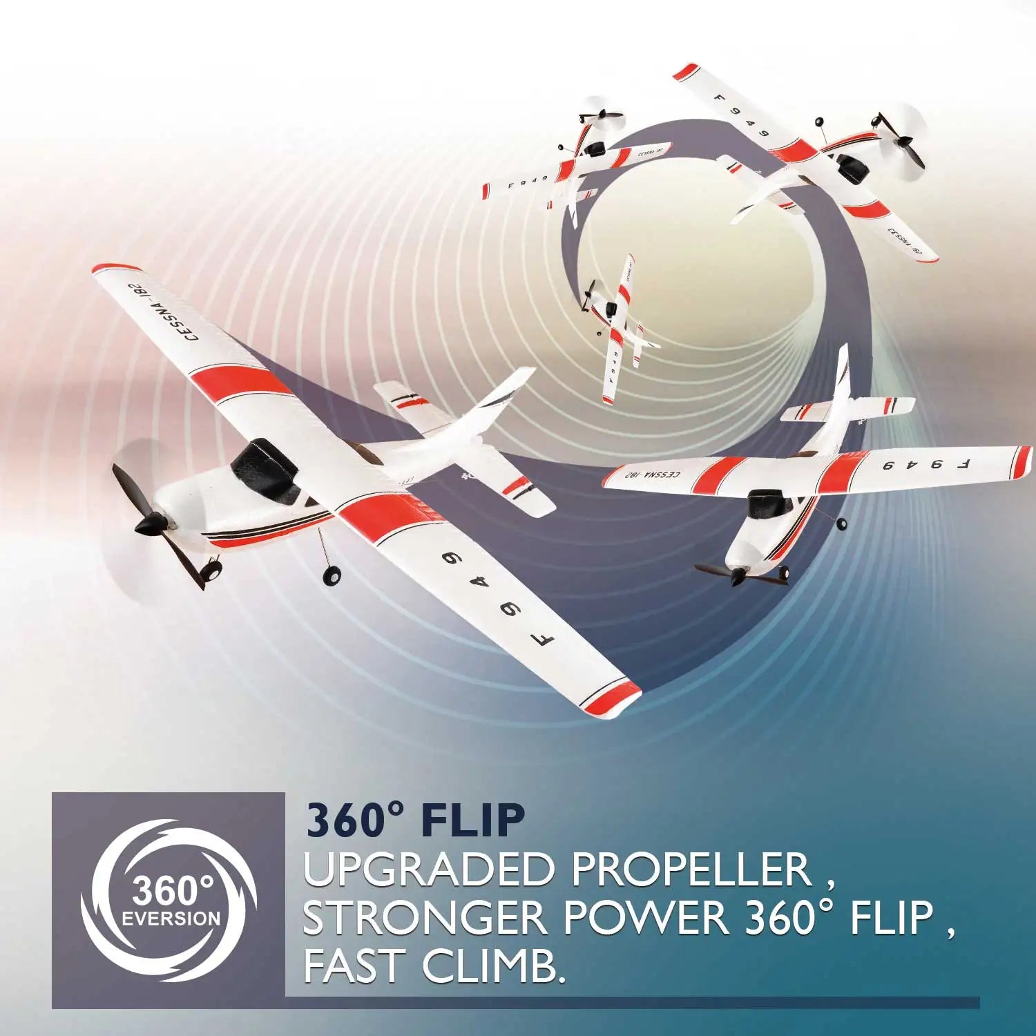 WLtoys F949 2.4G 3D6G 3Ch RC Airplane Fixed Wing Plane Outdoor Toys Drone RTF Upgrade Version Digital Servo F949S With Gyroscope - Smarsty
