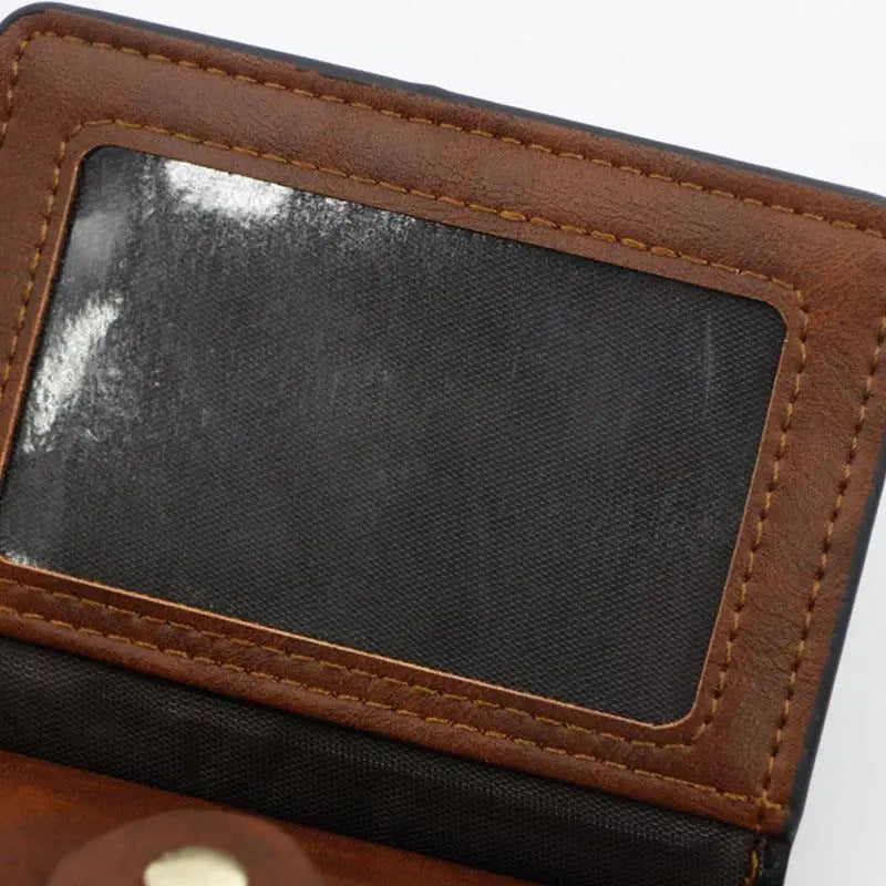 Luxury Small Men's Credit ID Card Holder Wallet Male Slim Leather Wallet with Coin Pocket Brand Designer Purse for Men Women - Smarsty
