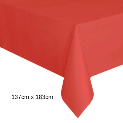 Disposable White Pink Tablecloth for Parties and Weddings - Smarsty