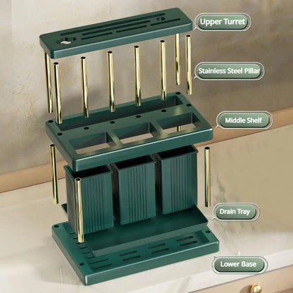 High-End Brand New Kitchen Cutlery Holder Spoon Fork Chopstick Storage Rack Utensils Organizer Kitchen Counter Top Box Rack