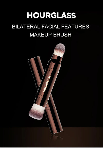 Hourglass Retractable Double-Ended Makeup Brush with Soft Fibers - Smarsty