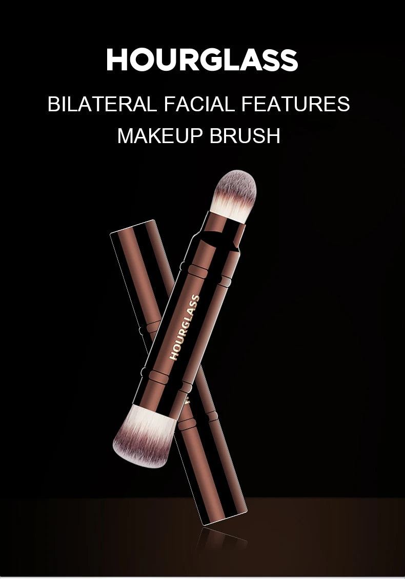 Hourglass Retractable Double-Ended Makeup Brush for Flawless Application - Smarsty