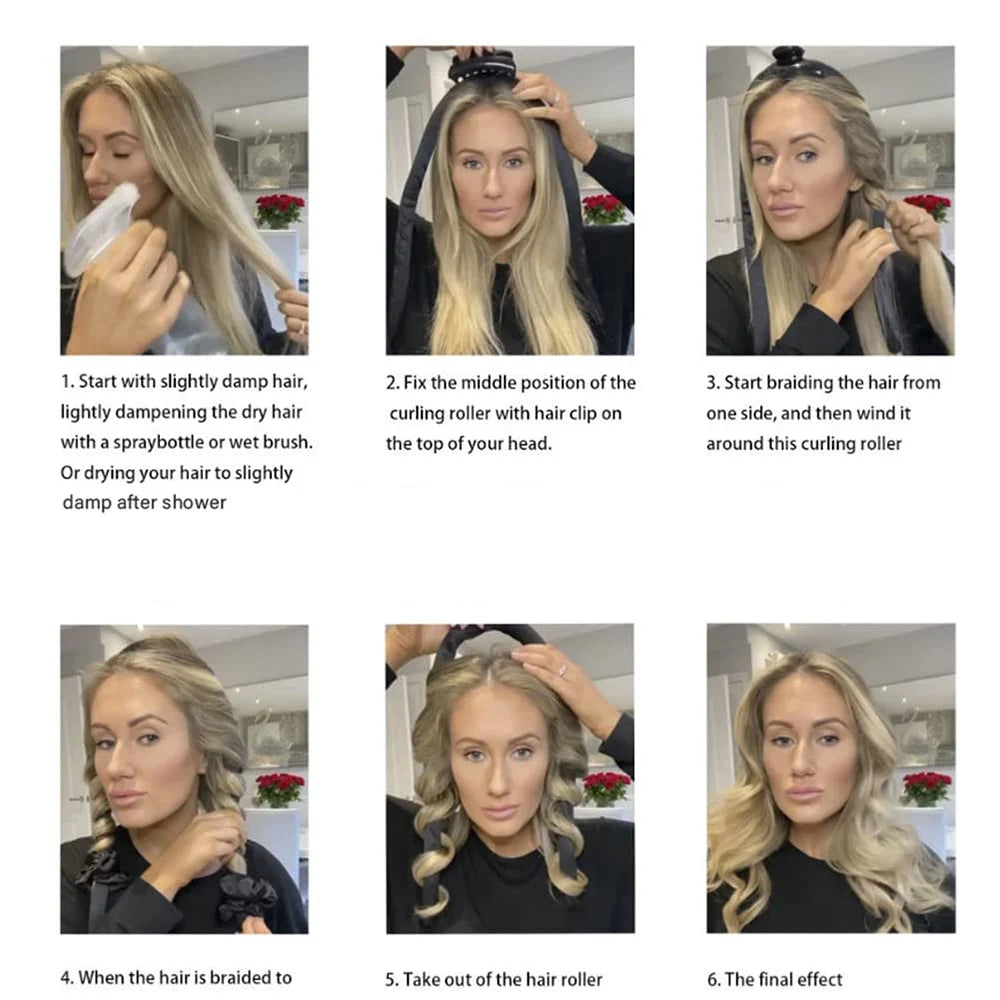 Heatless Curling Rod Headband for Effortless Silk Curls - Smarsty