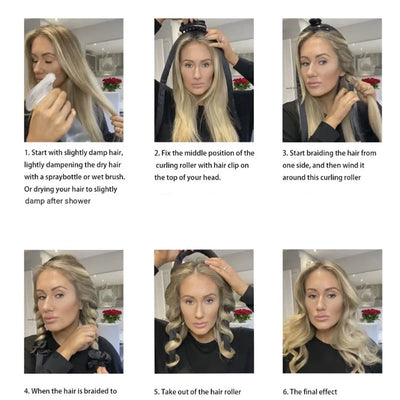 Heatless Curling Rod Headband for Effortless Silk Curls - Smarsty
