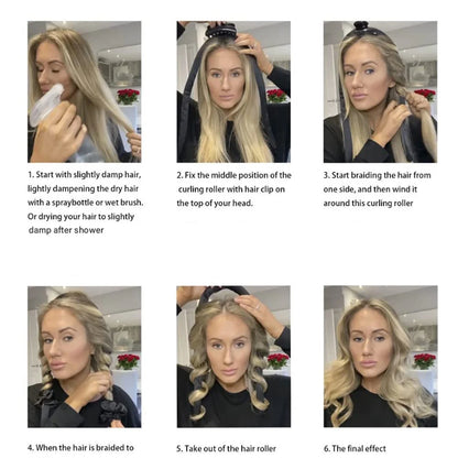 Heatless Curling Rod Headband for Effortless Silk Curls - Smarsty