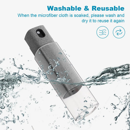 Two In One Screen Cleaner Spray Bottle With Microfiber Cloth