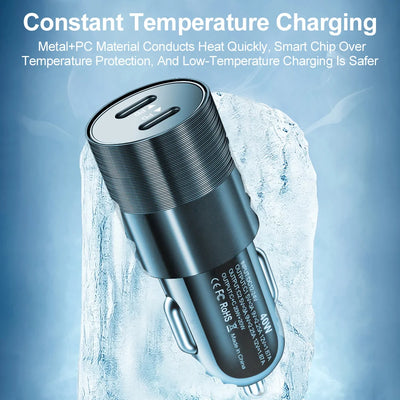 HeavyDuty USB Type C Car Charger PD Fast SixtyFiveW Output - Smarsty
