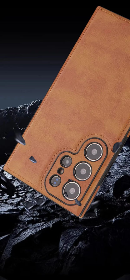 Premium PU Leather Shockproof Phone Case With Slim Bumper - Smarsty