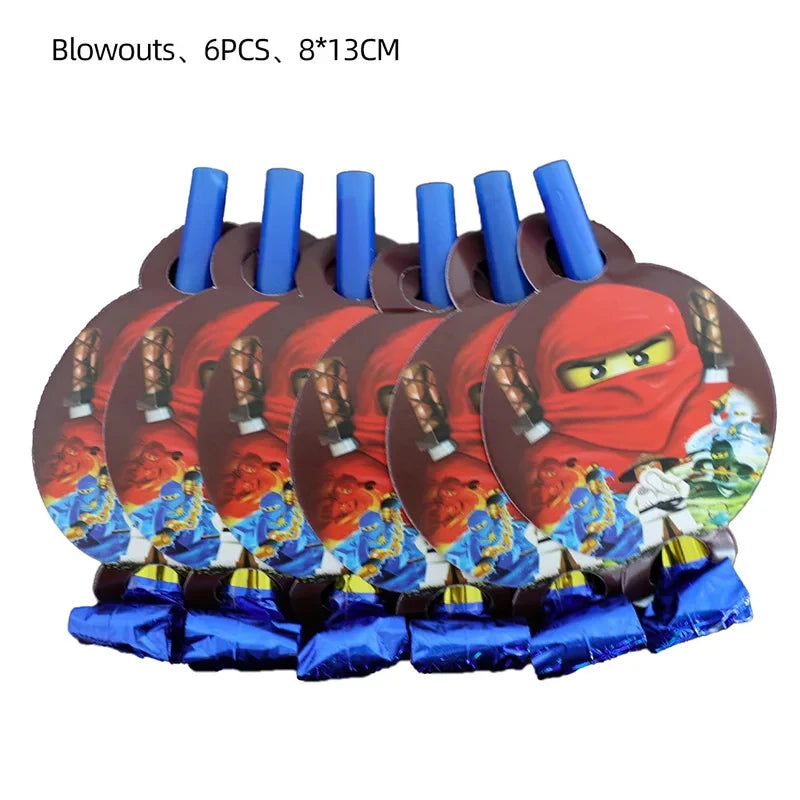 Ninja Theme Birthday Party Disposable Tableware Set - Smarsty