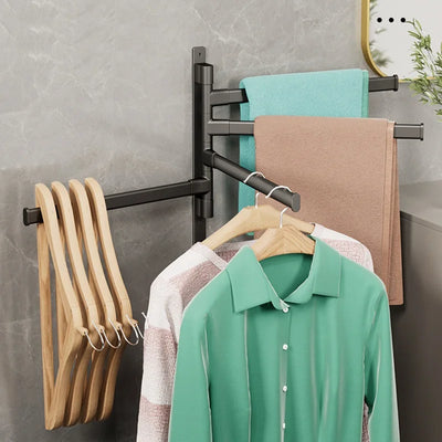 Rotatable Aluminum Towel Rack Space Saving Design - Smarsty