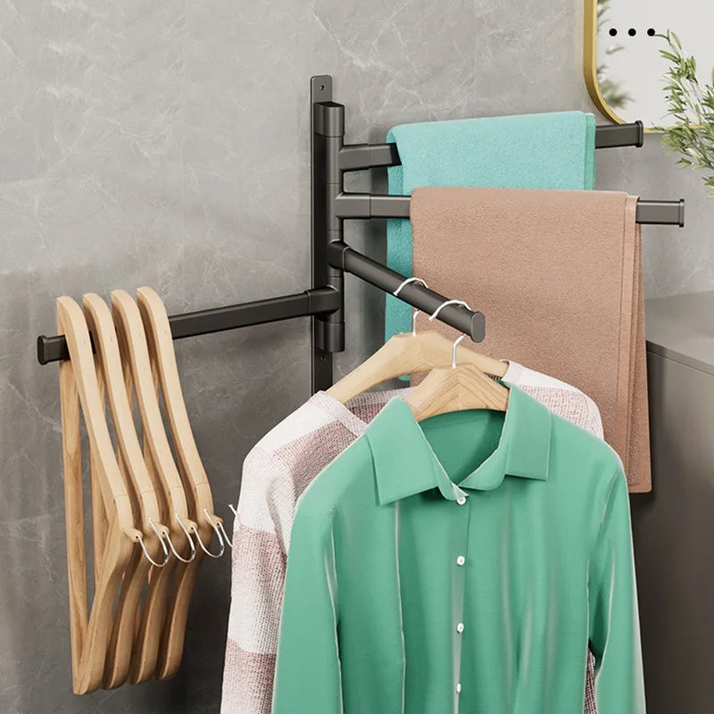 Rotatable Aluminum Towel Rack Space Saving Design - Smarsty