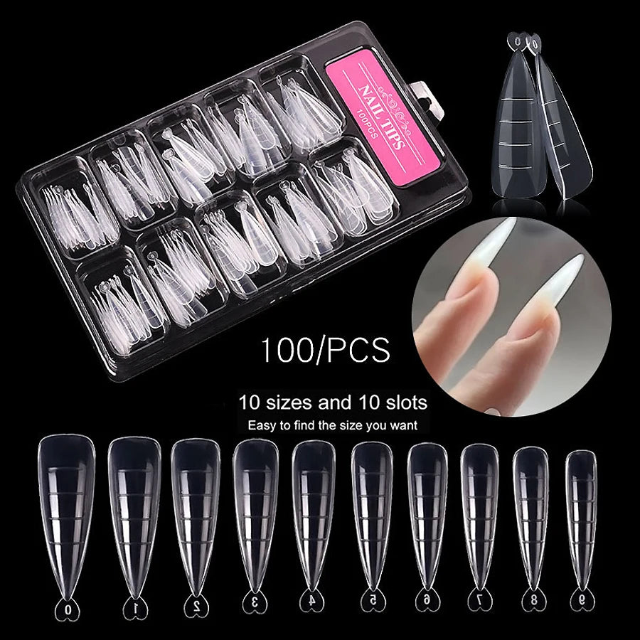 100Pcs Clear Nail Extension Forms For Quick Manicure - Smarsty