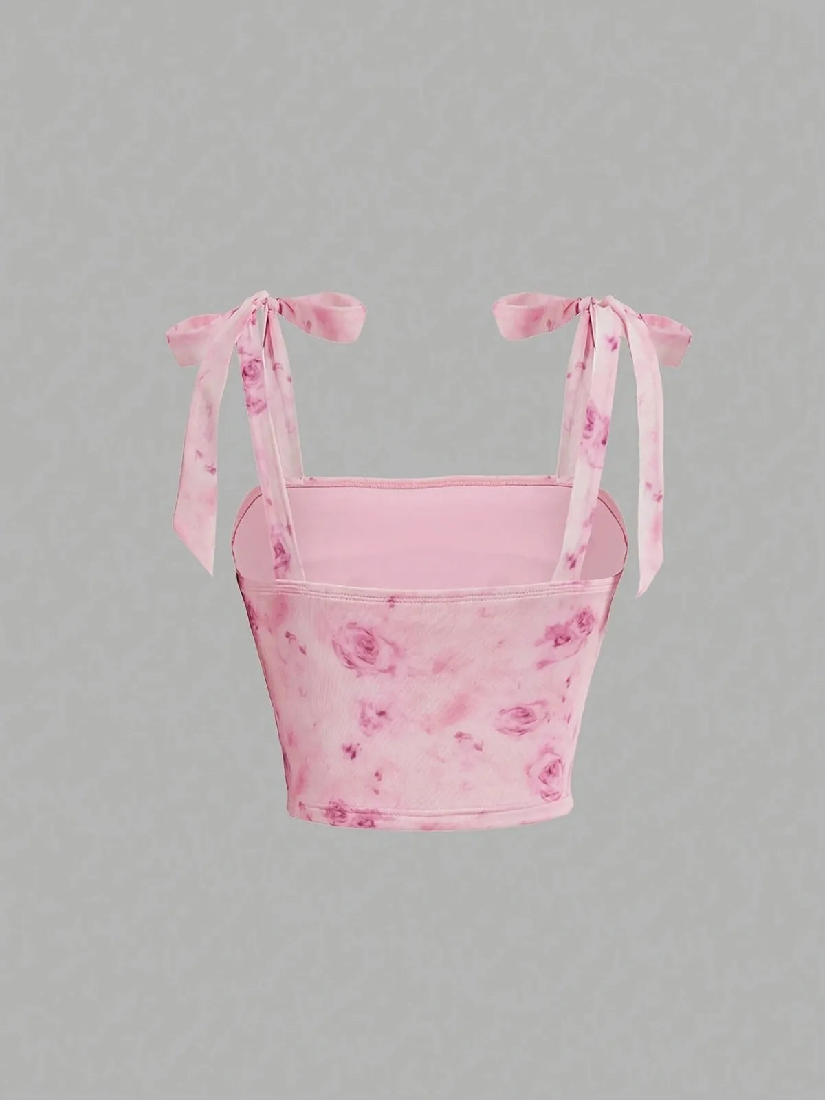 Solid Tie Shoulder Ruched Wide Strap Slim Fit Crop Top Women Clothing Summer 2025 Y2K Clothes Pink Backless Camis Top Streetwear
